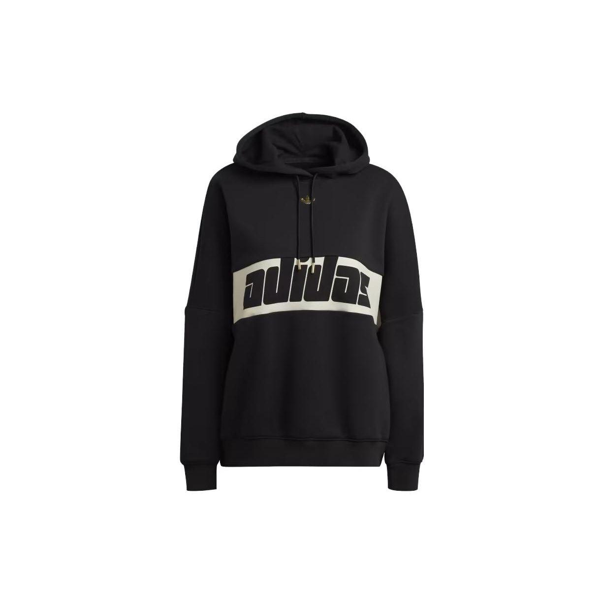 

Adidas Ski Chic Hoodie Letter Print Fitted Long Sleeve Sweatshirt Women hoodies Black IA3907 S
