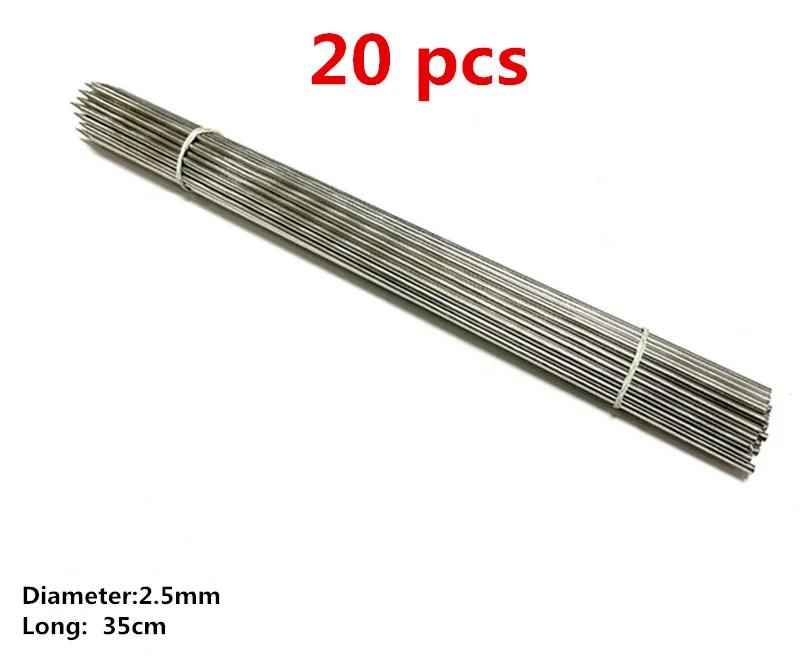 4mm 50cm große starke Grillnadel Picknick Barbecue Edelstahl breite Spieße Grill Fleisch Brochette Kebabspieße Bratnadeln