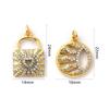 1 Stück Messing Galaxie Anhänger 18K Gold Plated Klar Cubic Zirkonia Hohl Sonne Charms Für DIY Halskette Schmuckherstellung Zubehör