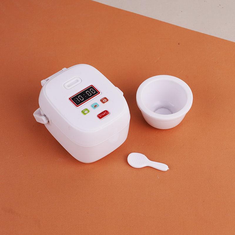 1 Set 1:12 Mini Food Pretend Play Accessores Toy Dollhouse Furniture Model Kitchen Play Kit Miniature Rice Cookers Cabinet