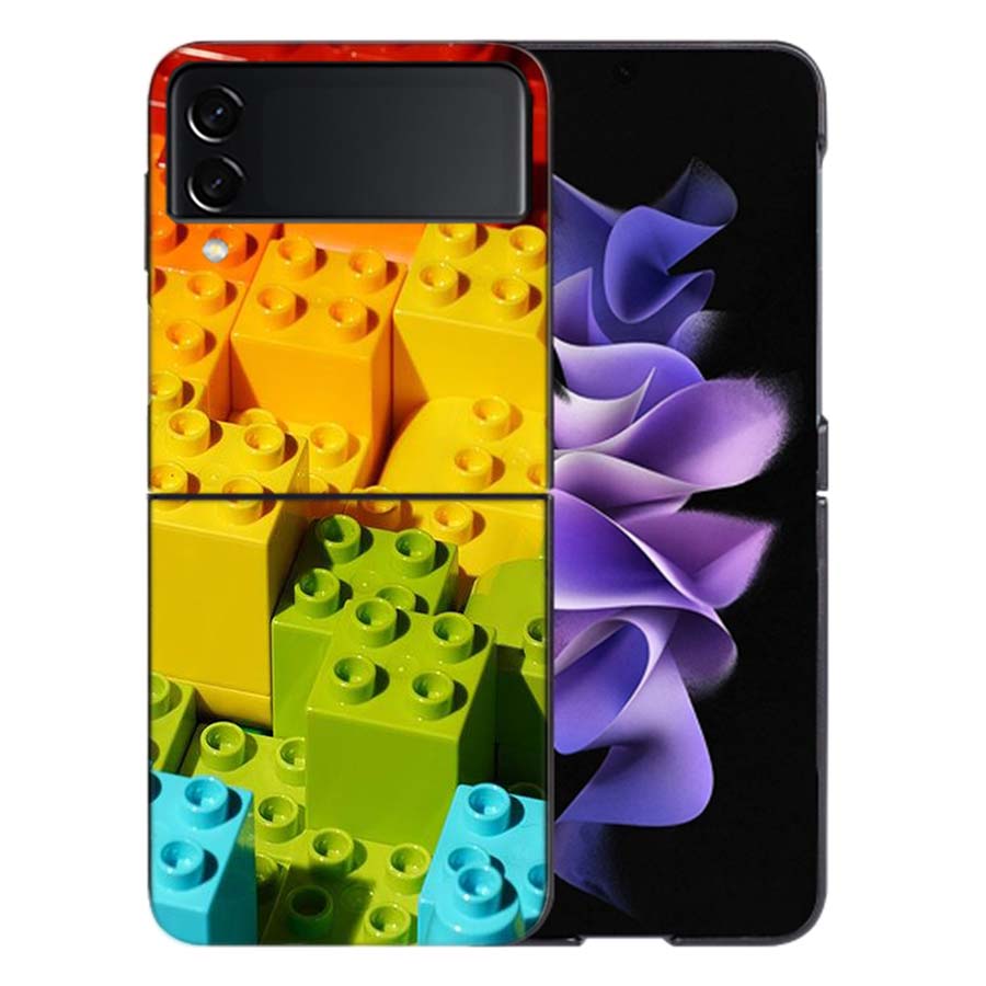 

Toy Building Blocks Colorful Cute Kids For Samsung Galaxy Z Flip 5 4 3 Case Shockproof Hard Cover Phone Z Flip 6 7 5G Z Flip 5 Galaxy Z Flip 5 5G