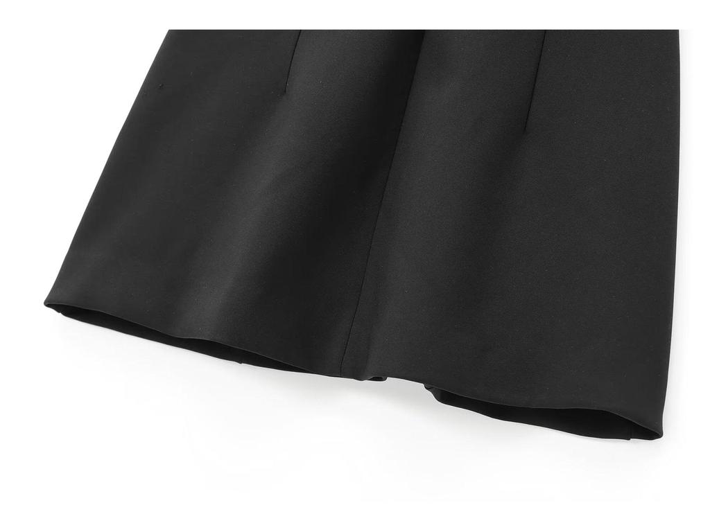 2024 Autumn/Winter European & American Sweet Velvet Spaghetti Strap Dress with Oversized Bow