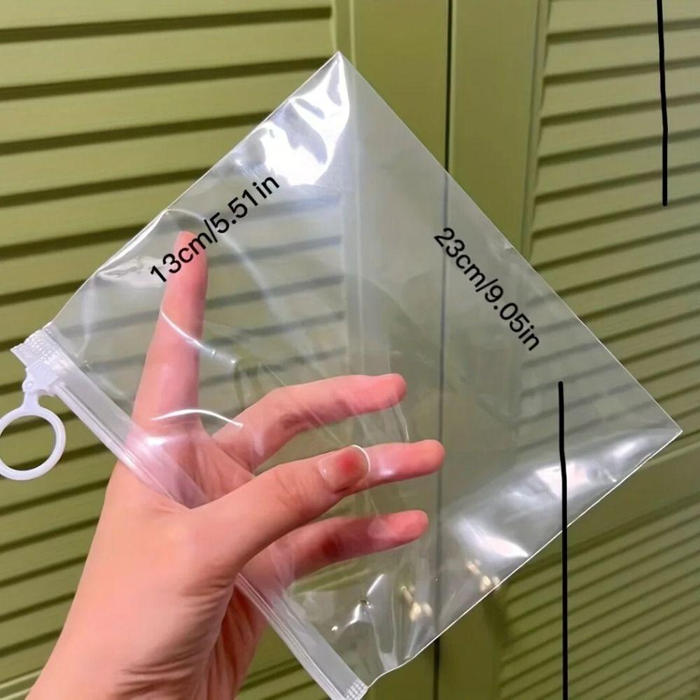 20pcs 20 Silk Sundries Sorting Bag HD Transparent Travel Sock Packaging Zipper Bag  Travel