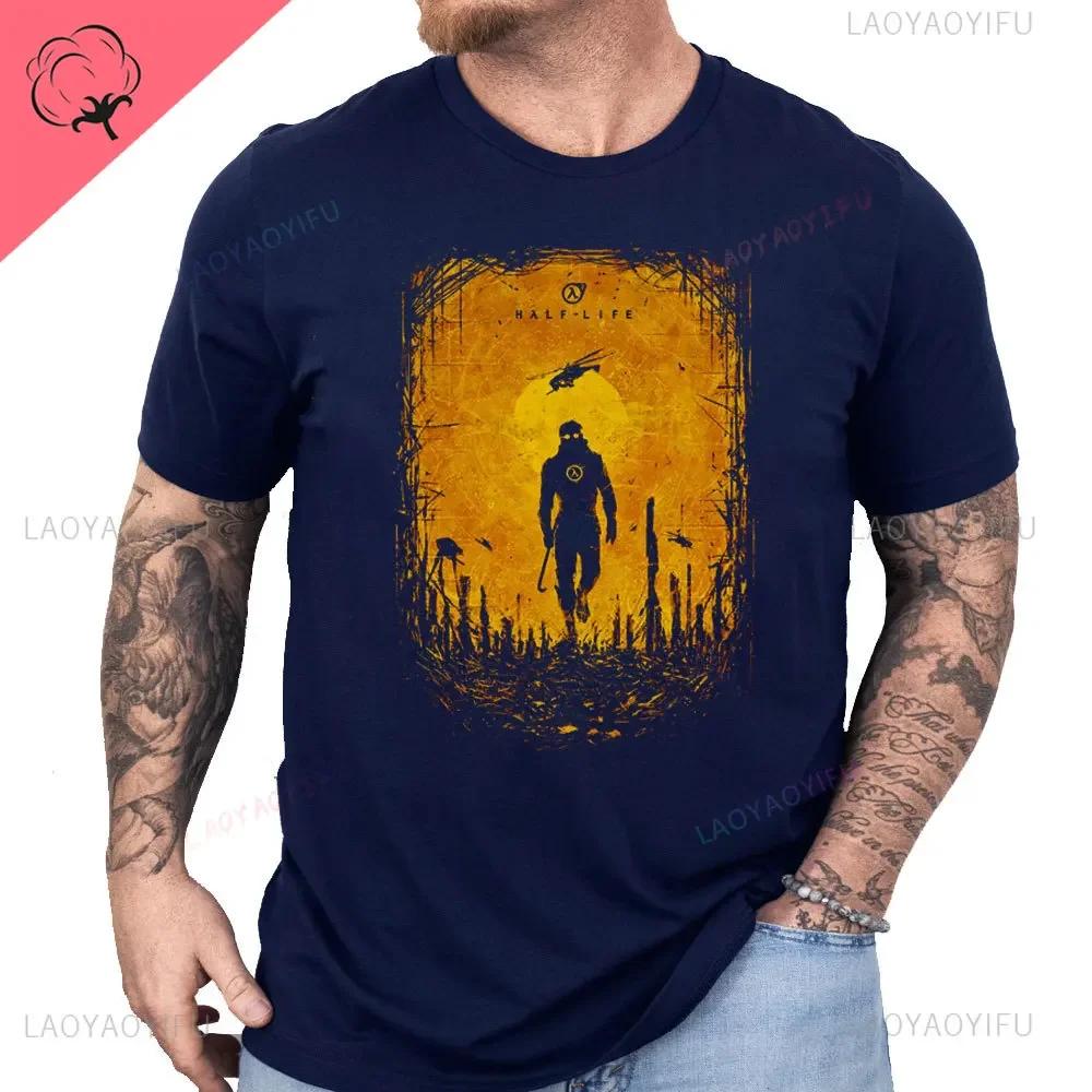 Half Life Game Rise Shine T Shirt Graphic Mens Tees Summer Cotton Tops ONeck TShirt Half Life Shirt for Gaming Enthusiasts Tee S