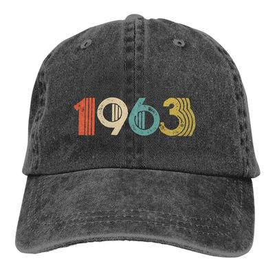 1963 Chapéu Multicolorido com Aba Boné de Cowboy Masculino Feminino Vintage 55º Aniversário Bonés de Beisebol Viseira Personalizada Chapéus de Proteção