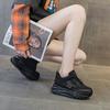 Inner height increase 7 leather dad shoes women, spring new versatile platform muffin casual shoes spring