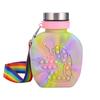 New Silicone Sports Kettle Food Grade Double-Sided Shape Water Bottle with String Children's Toy Water Cup Stylish Appearance Practical Daily Use