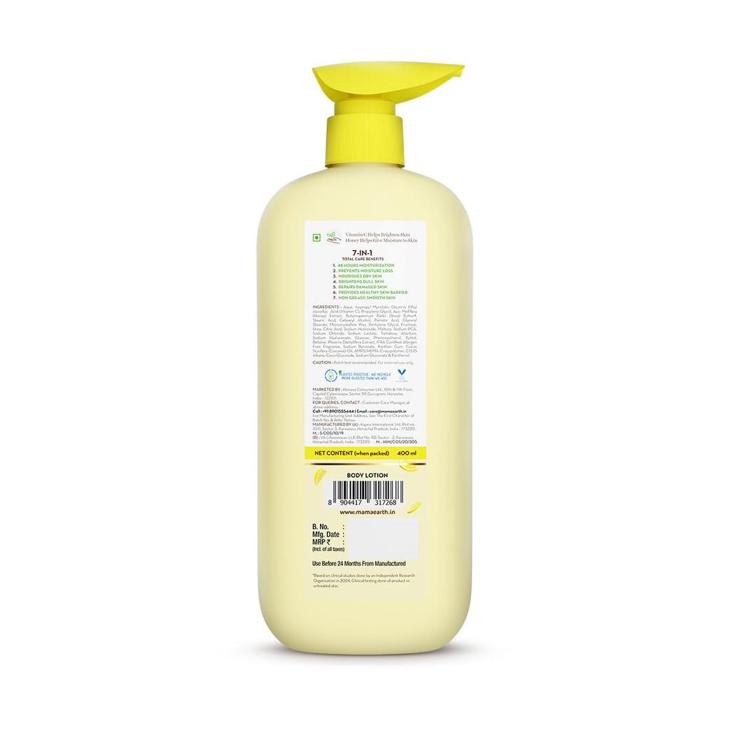 Mamaearth Vitamin C Daily Glow Body Lotion 400ml Pack of 1 For Skin Brightening & Deep Hydration