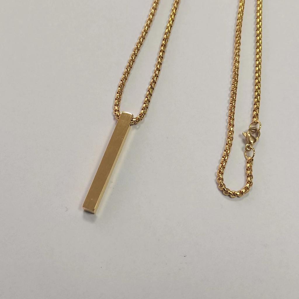 Copper Unisex Sporty Chain Necklace Personality Column Design Stainless Steel Pendant Hop Accessories New Jewelry