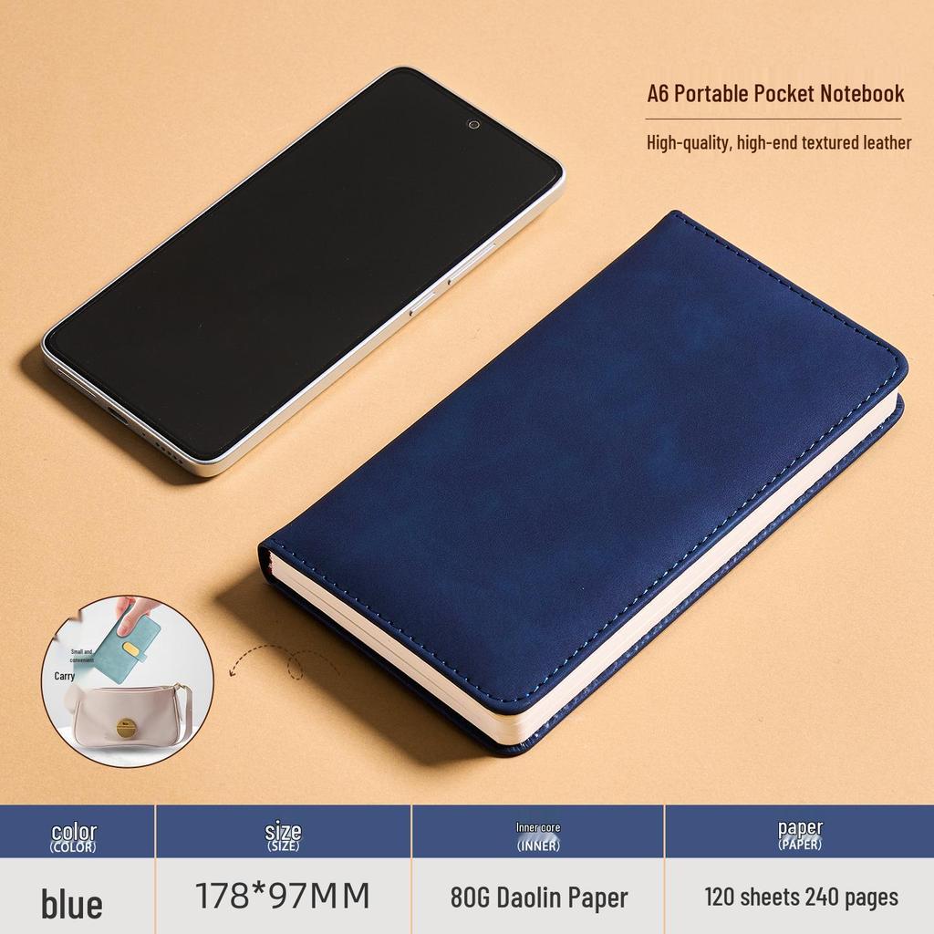 A6 Anpassat Spänne Högvärdig Anteckningsbok: Bärbar fickanteckningsbok för kontor, studier och redovisning