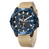 Megir 2021 Blue Mens Watches Top Brand Luxury Chronograph Sport Watch for Men Clock