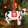 New Christmas Hanging Pendants 1pcs Resin Dinosaurs Cow Animal Indoor Ornaments New Year Pendants Merry Christmas Decoration