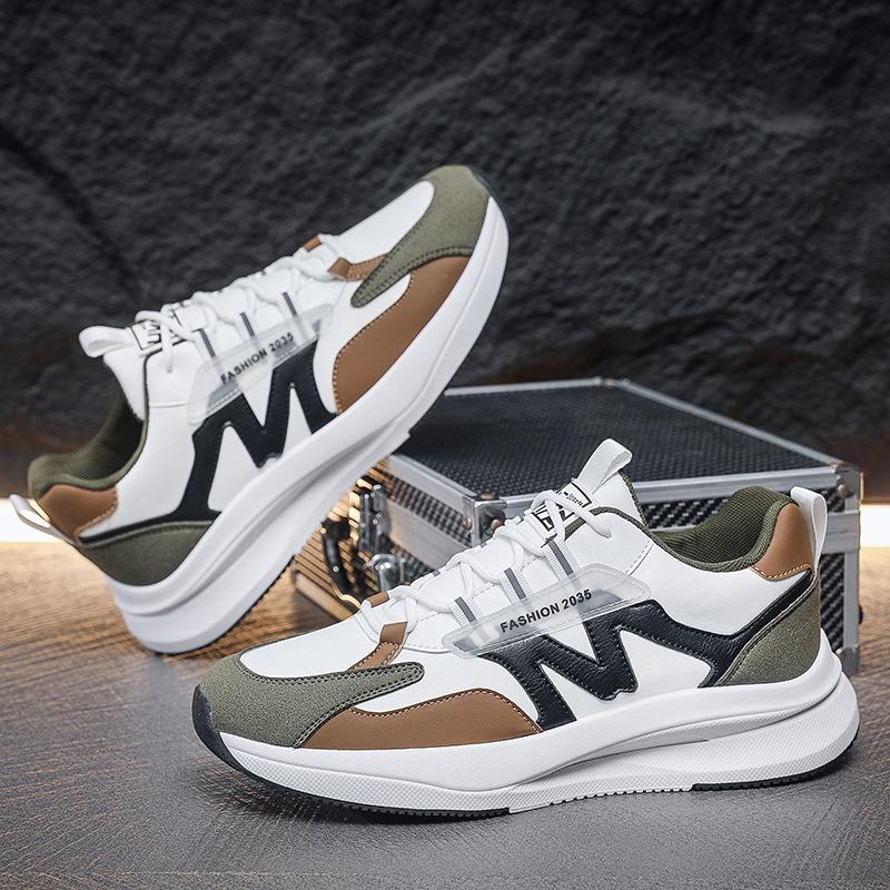 Autumn New Casual Men's Shoes Student Casual Sports Running Shoes Trendy Black Breathable Soft-soled Men's Shoes