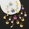 20Pcs Braid Hair Accessories, Alloy Braided Hair Clips with Butterfly Heart Flower Pendants, Spiral Design Hair
