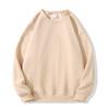 Europe and the United States new autumn and winter crew neck sweater women's top long sleeve white solid color loose girls spring and autumn models 
