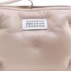 Maison Margiela Fashion Casual Logo Appliqué Ruched Leather Shoulder Crossbody Bag Women bags Light-Brown SB1WB0002P4300T2086