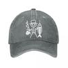Cartoon Fishing Stick Figure Vinyl Decal  New Vintage Washed Cotton Baseball Cap Parent Kids Sun Hats