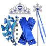 Children'S Accessories Set Love Snowflake Crown Magic Wand Princess Necklace Gloves
