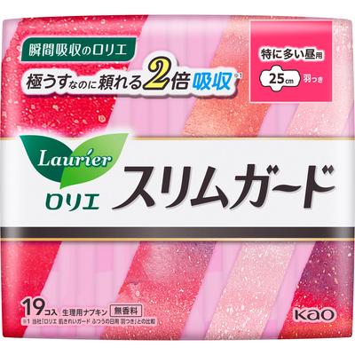 Laurier SlimGuard Long Time Firm Daytime Use 19pcs (Quasi-drug) Laurier Slim Guard Napkin Slim Laurier Slim Guard