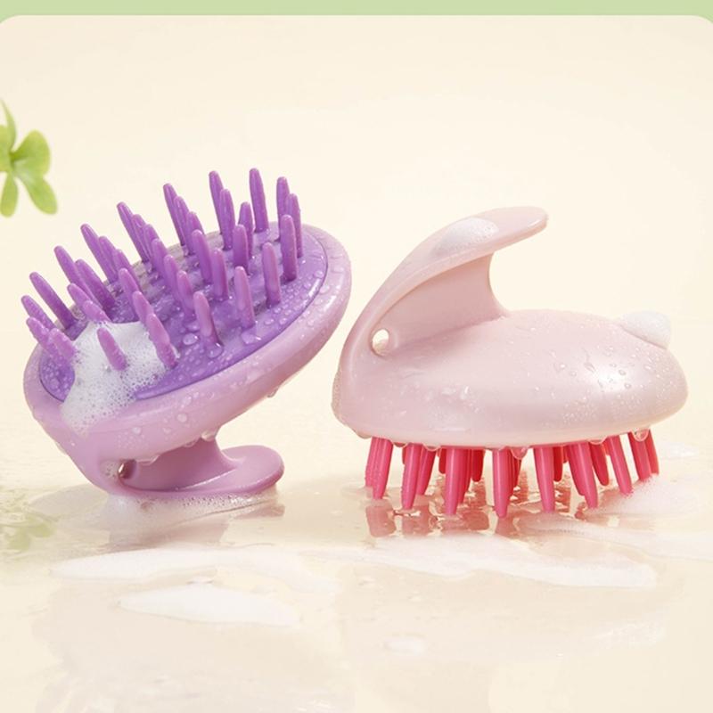 Gentle Shampoo Brush Hair Scalp Scrubber Head Massager for Hair Growth Shower Handheld Brush for Women Men Kids