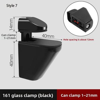 Zinklegierung Metall Glasklemmen Einstellbar 1-22mm Dicke Trennwandhalter Rutschfeste Glasbodenhalter DIY-Installation