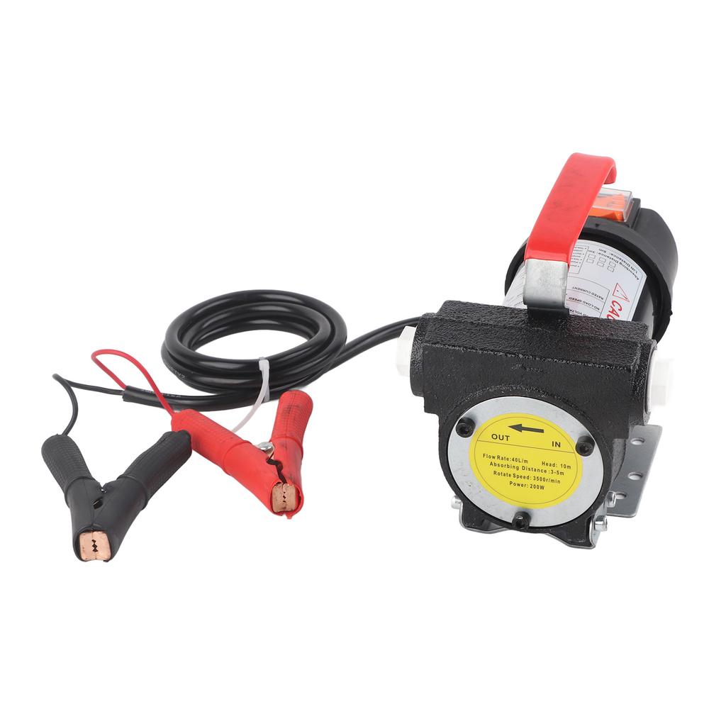 12V 40L min Portable Self Priming Fuel Diesel Pump Oil Transfer Pump G3 4 Outlet for 1inch Hose