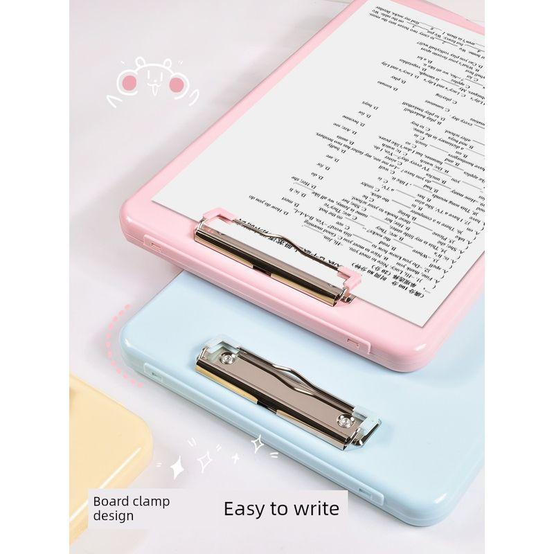 Multifunctional One-Thing Dual-Use A4 Plate Holder Writing Pad Test Paper Storage File Folder Only for Pupils Organize Fantastic