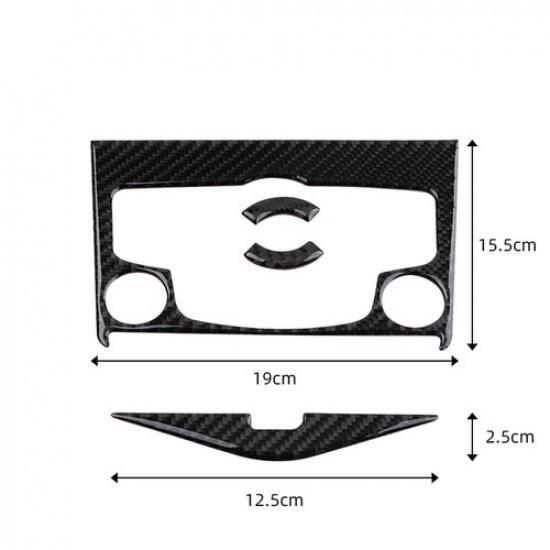 4Pcs For Chevrolet Cruze 2009-2015 Carbon Fiber Interior CD Panel Cover Trim