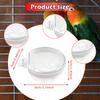 Bird Feeder Finch Foraging Food Dish Clear Parrot Feeder Hanging Feeding Bowl
