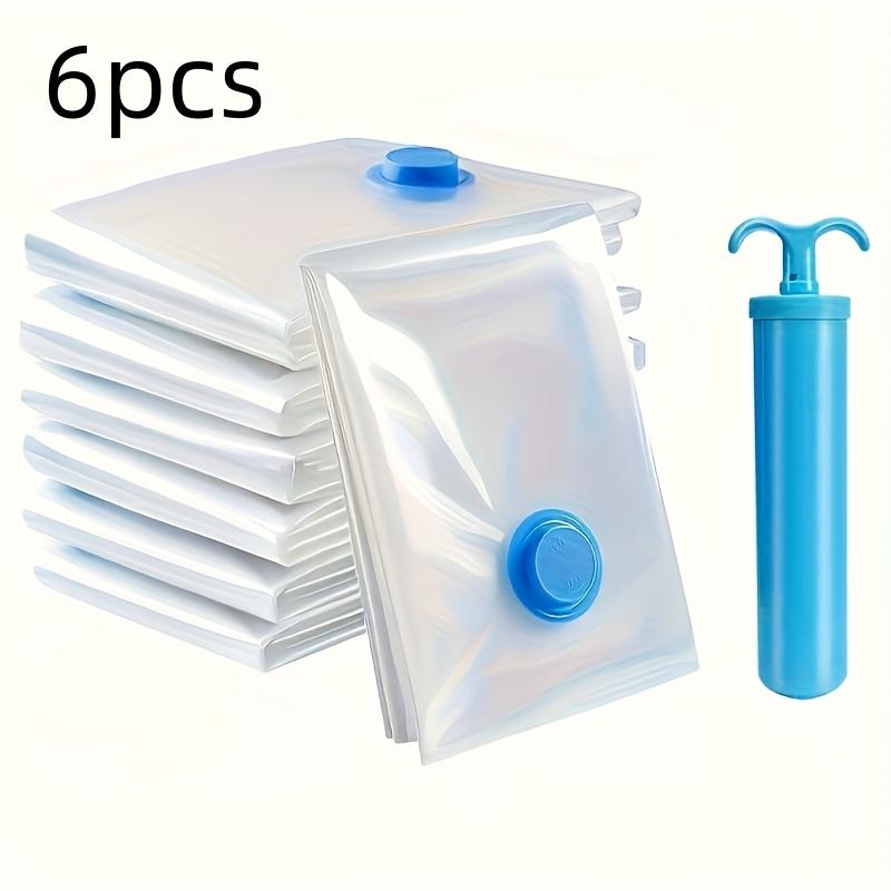 

6PCS vacuum storage bag(with 1PC manual pump)portable plastic travel bag, clothing storage bag