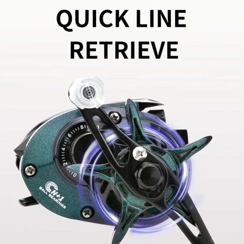 Newly Light Game Bait Casting Fishing Reel Magnetic Brake System 7.1:1 Small Body Fishing Reel 5+1 BB 4kg Max Drag Waterproof and Corrosion Resistant