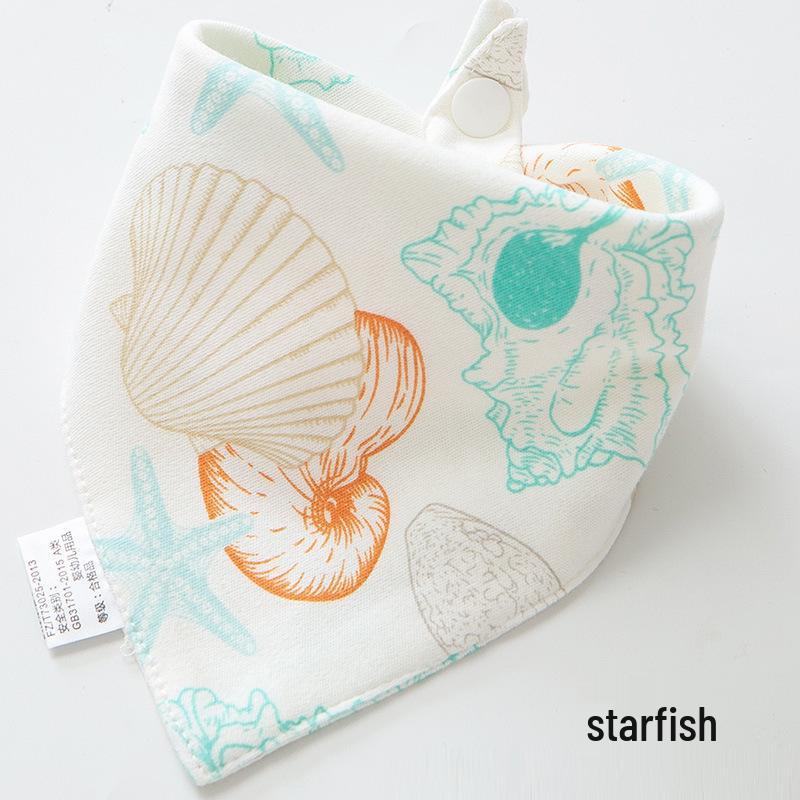Pure Cotton Baby Drool Bib: Double-Layer Triangle Scarf with Snap Closure, Anti-Spit Up for Newborns