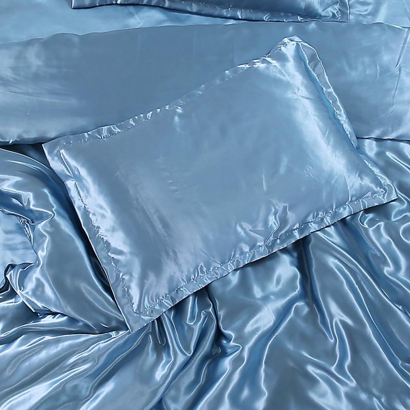 Satin Pair Silk Pillowcases Ice For Student Dormitory