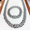 10/13mm Choker Necklace Punk Cuban Chain Necklace Waterproof Men Stainless Steel Long Link Curb Chain Gift Jewelry for Friend