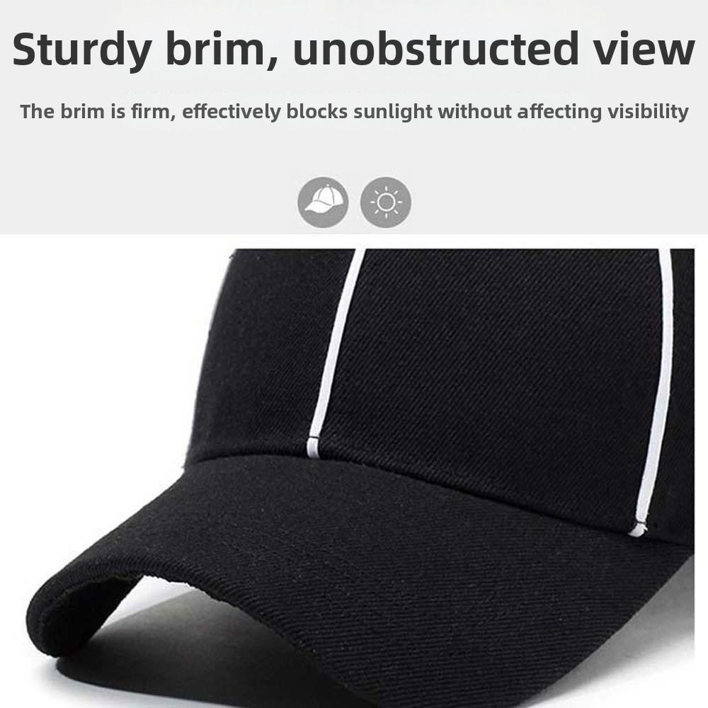 Adjustable Professional Referee Baseball Cap Casquette Sunshade Sports Hat with Contrast Trim Versatile Sunscreen