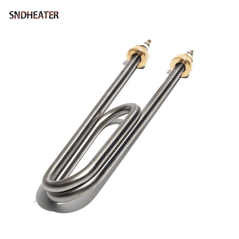 SNDHEATER 110V/220V/380V Folded Water Heating Element 2KW 3KW 6KW M16 M18 Copper Thread Boiling Machine Spare Part 250/290/340MM