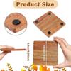 36 Pieces Unfinished Wood Coasters, 4 Inch Square -Wooden Coasters for Crafts with Non-Slip Silicon