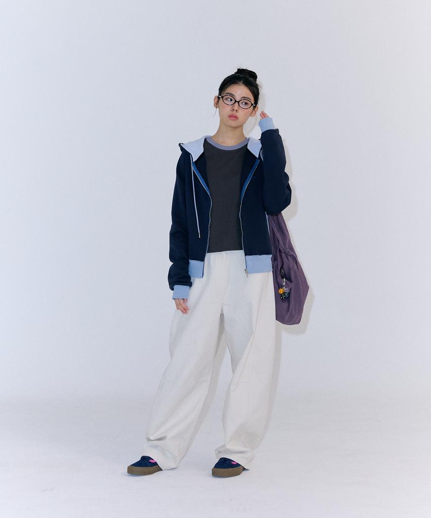 Peulleoti Star Pocket Wide Curve Pants (Ivory)