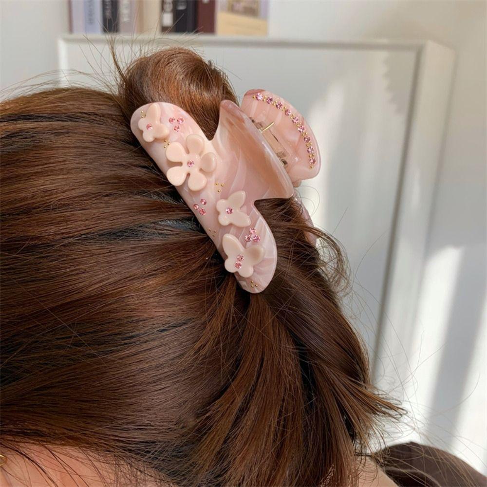 Fashion Acetate Hair Gripper Flower Heart Series Hair Accessories Shark Hair Claw Fashion Headdress Hairpin Headwear Women/Girls