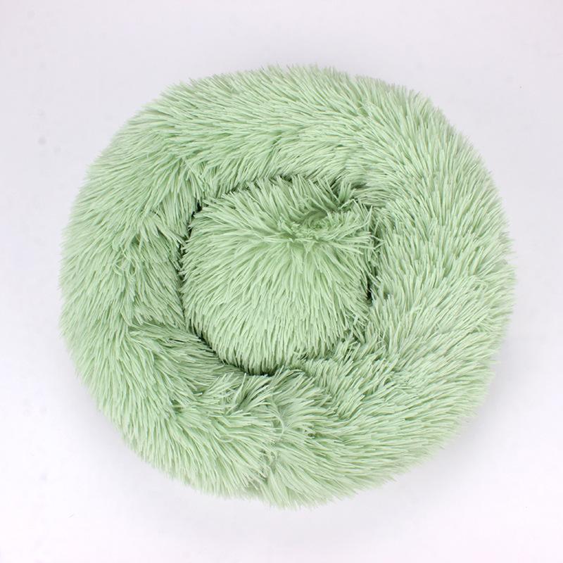 

Плюшеве кругле ліжко для кота М який килимок для собаки Спальний мішок Лежак Котячий будиночок Диван Кошик для маленької середньої великої собаки 50cm зелений