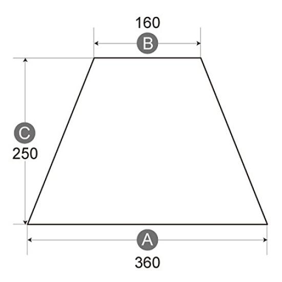 Lamp-Shade Arm Lampshade, 36cm Diameter, 360mm Bottom, Cotton-Linen Off-White, A-36165