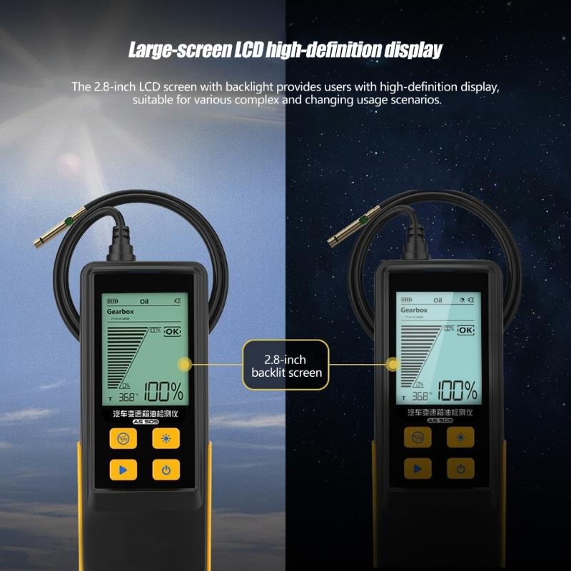 Transmissieolie Tester met LCD Temperatuurweergave, Toegang via Flexibele Slang, Handmatige Conditiemeter voor Werkplaatsonderhoudsinspectie