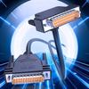 DB25 Male To Male Right Angle Connector Cable With Gold Plated Pin For Printer Scanner And External Storage Devices