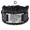 Viking Genuine Leather Bracelet Punk Leather Bracelet Nordic Leather Wristband