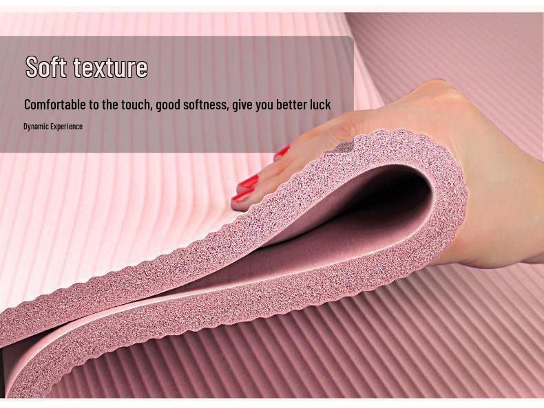 Thick Non-Slip Yoga Mat for Silent, Shock-Absorbing Fitness & Aerobics - Odorless, for Men & Women