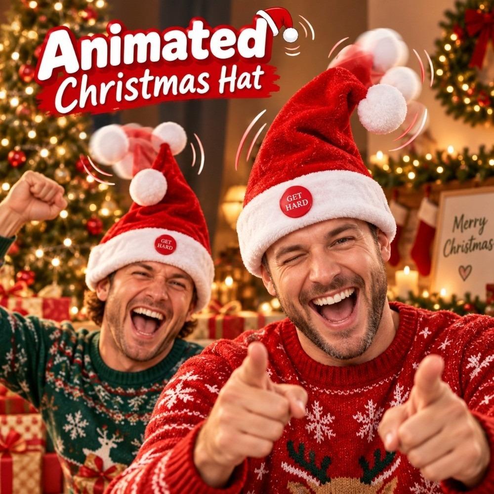 Adjustable Fit Singing Dancing Christmas Hat Christmas Parties Family Gatherings
