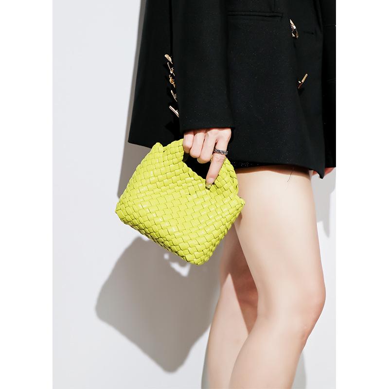 Fashionable Versatile Hand-held Woven Women's Bag, Casual Vegetable Basket, Crossbody Bag, Hand-held Mother and Child Bag