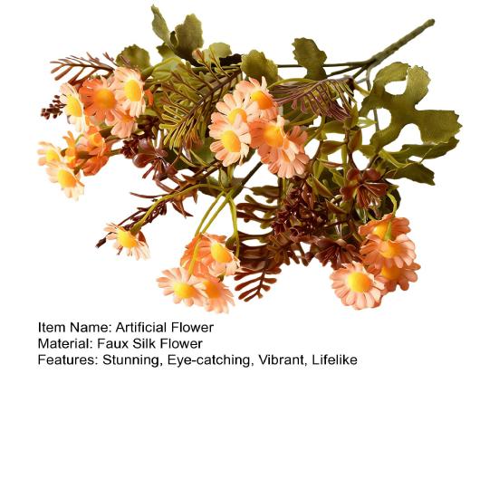 5 Stiele Künstliche Blumen UV-beständig Gefälschte Wildblumen Kunstblumen-Arrangements für Hochzeit Innen Außen Haus Garten Dekoration