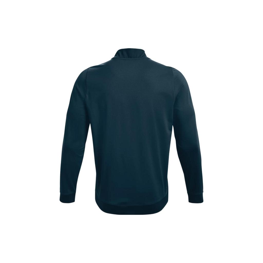 Under Armour Rush Logo High Neck Solid Color Sports T-Shirt Men Tops Blue 1366168-413