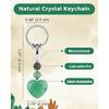 Natural Healing Crystal Heart Keychain Inspirational Gifts for Women Her